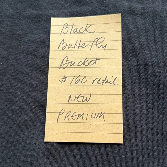 PORTLAND LEATHER Butterfly Bucket Bag Black - Picture 6 of 6